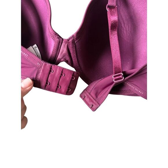 NEW Victoria’s Secret T-shirt Lightly Lined Bra 34DD Maroon Full Coverage - Picture 8 of 9